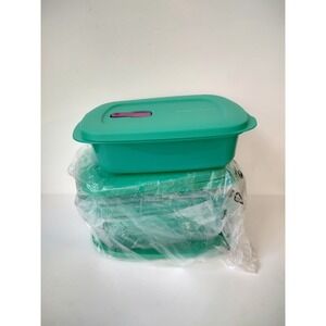 Tupperware Container Crystalwave set of 4 1L 4 cup with vent teal